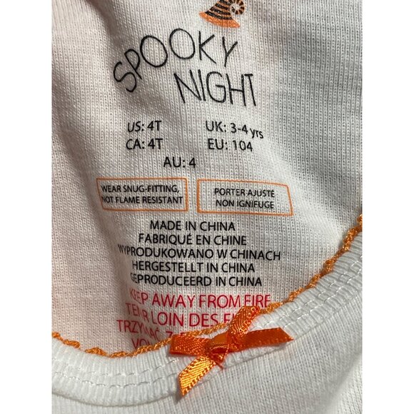 Spooky Night Halloween Toddler Pajama Set 4T Cotton Mommys Under My Spell - Picture 3 of 6